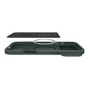 coque optik armor mag magsafe pour iphone 17 pro spigen vert abyssal