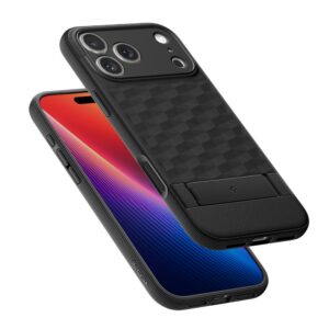 coque parallax ”s” mag magsafe pour iphone 17 pro spigen noir mat