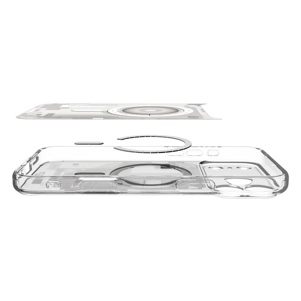 coque ultra hybrid mag magsafe pour iphone 17 pro spigen zero one blanc