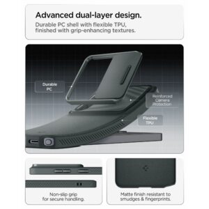 coque optik armor pour samsung galaxy s26 ultra spigen vert abyssal