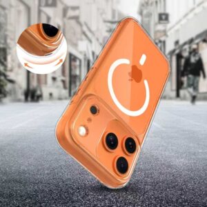 coque magpeak magsafe cc pour iphone 17 pro tech protect transparent