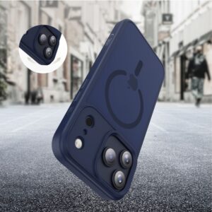 coque magmat magsafe pour iphone 17 pro tech protect bleu profond mat
