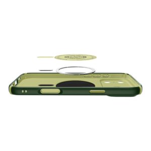 coque nano pop hybrid mag magsafe pour iphone 17 pro spigen vert avocat