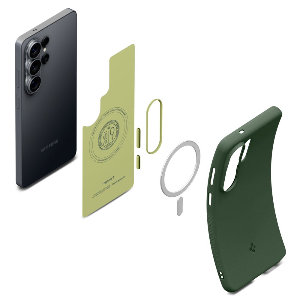 coque nano pop magsafe pour samsung galaxy s26 ultra spigen vert avocat