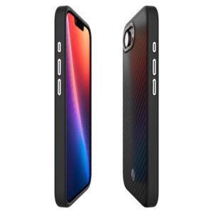 coque iphone 16e / 17e enzo aramid spigen noir mat