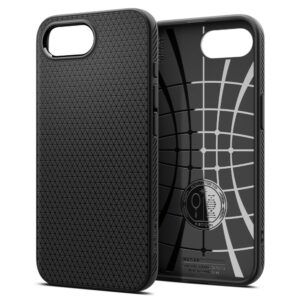 coque iphone 16e / 17e liquid air spigen noir mat