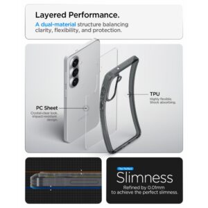 coque samsung galaxy s26+ ultra hybrid spigen gris