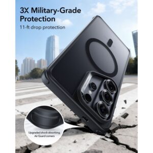 coque classic hybrid magsafe pour samsung galaxy s26 ultra esr noir givré