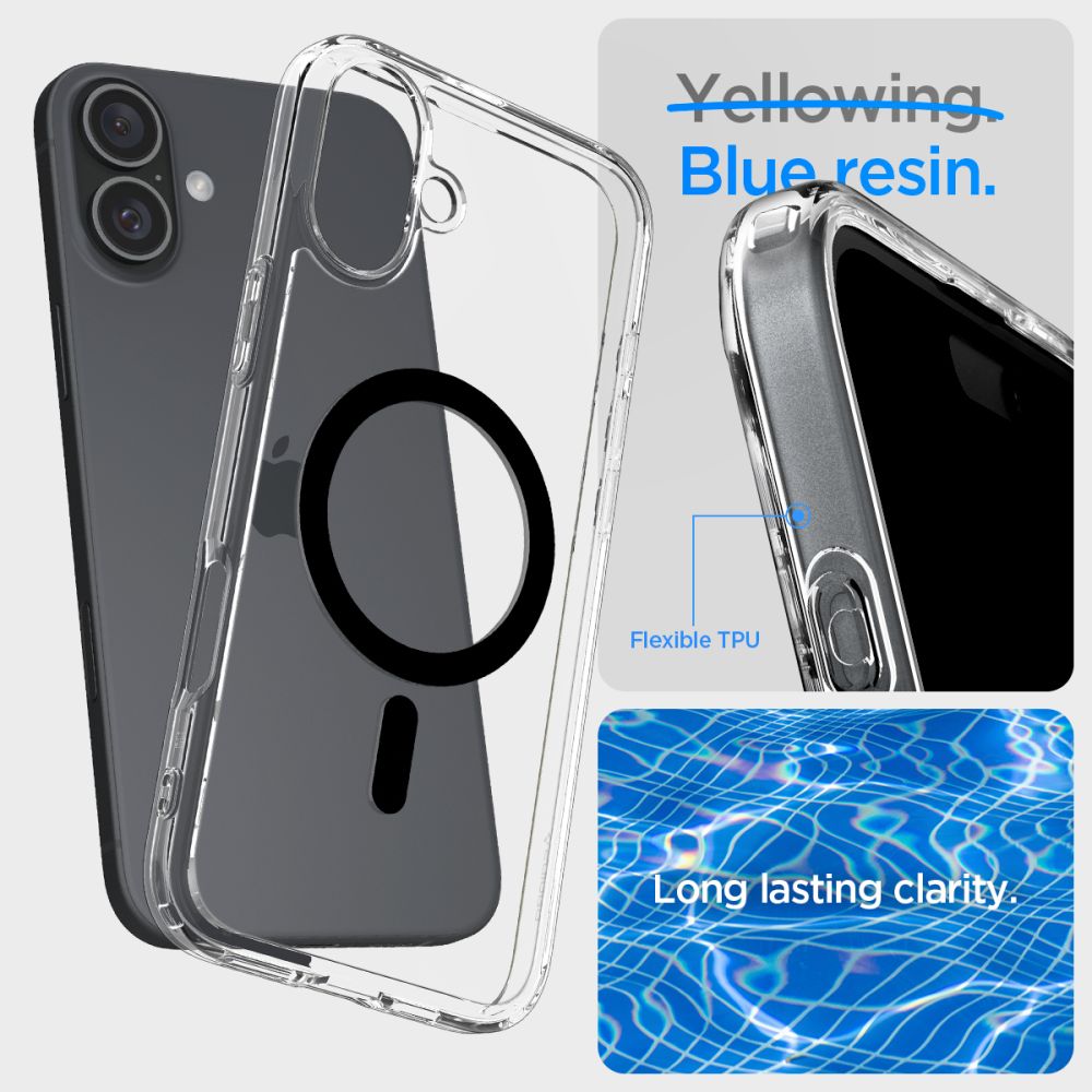 coque iphone 16 ultra hybrid spigen noir
