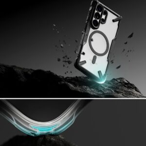 coque fusion x magnetic magsafe pour samsung galaxy s26 ultra ringke noir