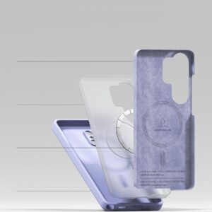coque silicone magnetic magsafe pour samsung galaxy s26 ultra ringke lavande
