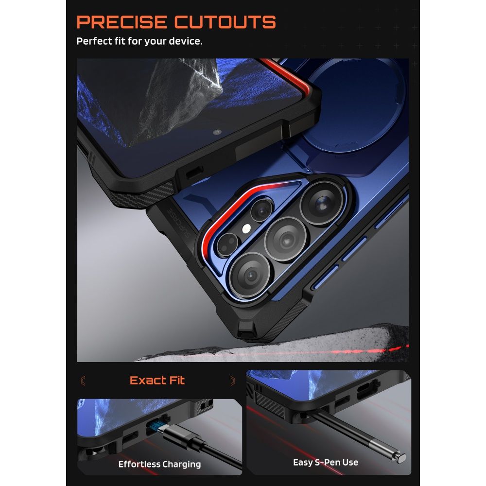 coque ub grip magsafe pour samsung galaxy s26 ultra supcase bleu cobalt