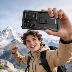 coque kevlar cam+ 2 set pour samsung galaxy s26 ultra tech protect noir
