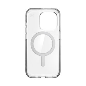 coque iphone 15 pro presidio perfect clear magsafe speck argent