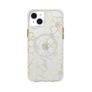 coque iphone 15 plus floral gems magsafe case mate or