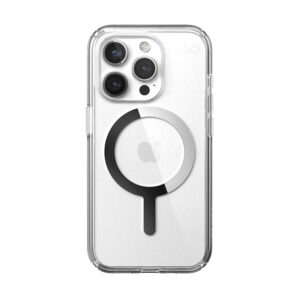 coque iphone 15 pro presidio perfect clear magsafe speck argent