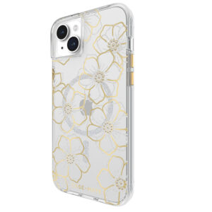 coque iphone 15 plus floral gems magsafe case mate or
