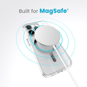 coque iphone 15 pro presidio perfect clear magsafe speck argent