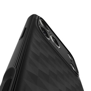 coque parallax ”s” mag magsafe pour iphone 17 pro spigen noir mat