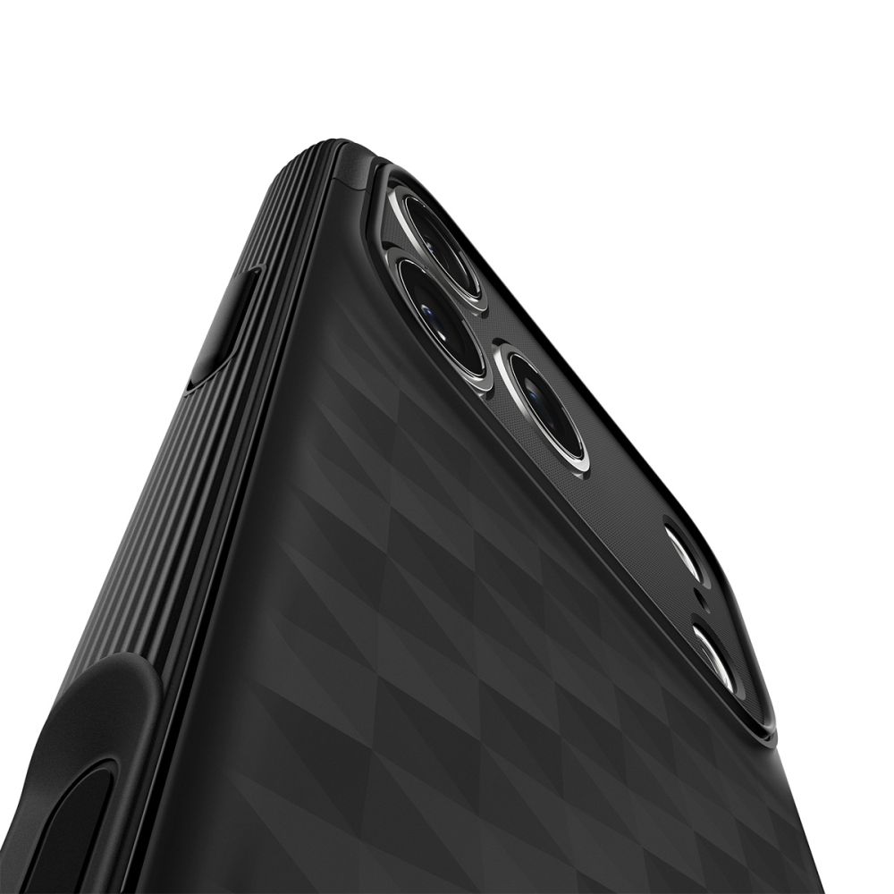coque parallax ”s” mag magsafe pour iphone 17 pro spigen noir mat