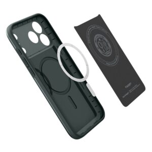 coque thin fit mag magsafe pour iphone 17 pro spigen vert abyssal