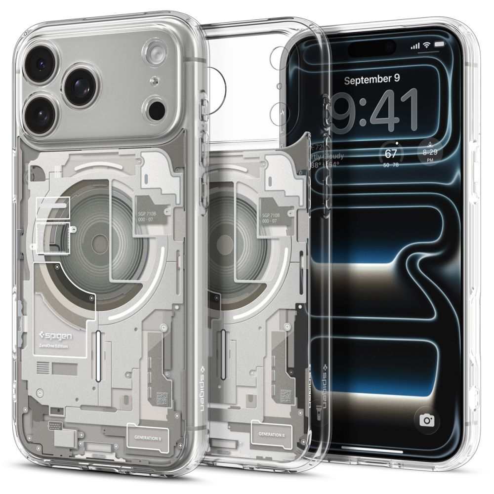 coque ultra hybrid mag magsafe pour iphone 17 pro spigen zero one titane