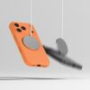 coque silicone magnetic magsafe pour iphone 17 pro ringke orange mandarine