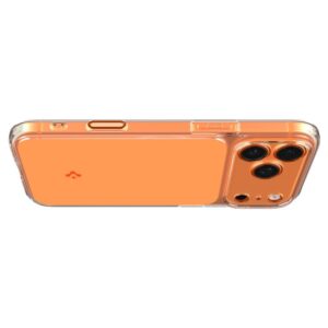 coque ultra hybrid ”t” mag magsafe pour iphone 17 pro spigen orange brillant