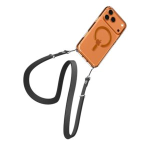 coque ultra hybrid mag magsafe pour iphone 17 pro spigen transparent/orange