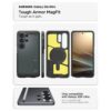 coque tough armor magsafe pour samsung galaxy s26 ultra spigen vert abyssal