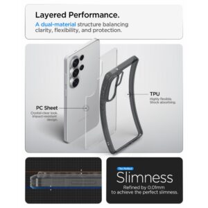 coque ultra hybrid pour samsung galaxy s26 ultra spigen cristal spatial