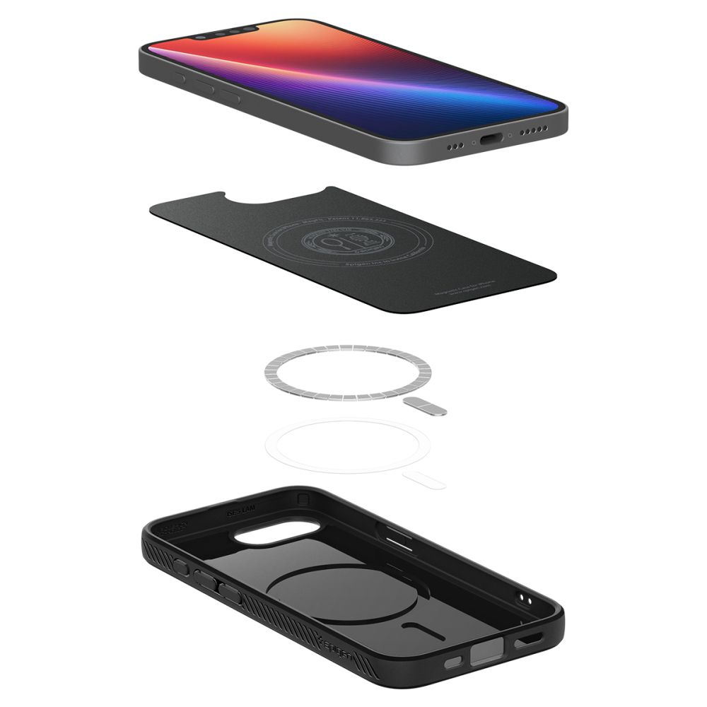 coque iphone 16e / 17e liquid air spigen noir mat