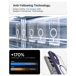 coque ultra hybrid magsafe pour samsung galaxy s26 ultra spigen violet profond
