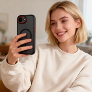 coque iphone 16e / 17e magcam tech protect noir mat