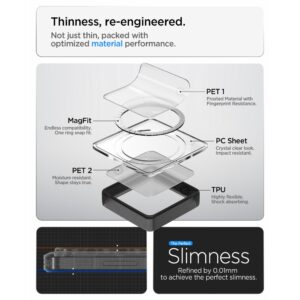 coque ultra hybrid magsafe pour samsung galaxy s26 ultra spigen noir givré