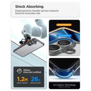 coque samsung galaxy s26+ ultra hybrid spigen gris