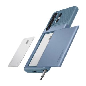 coque slim armor cs pour samsung galaxy s26 ultra spigen bleu clair