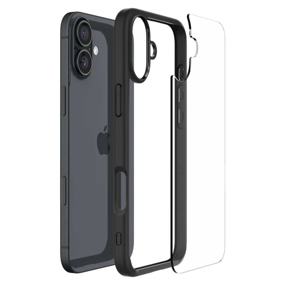 coque iphone 16 ultra hybrid spigen noir mat