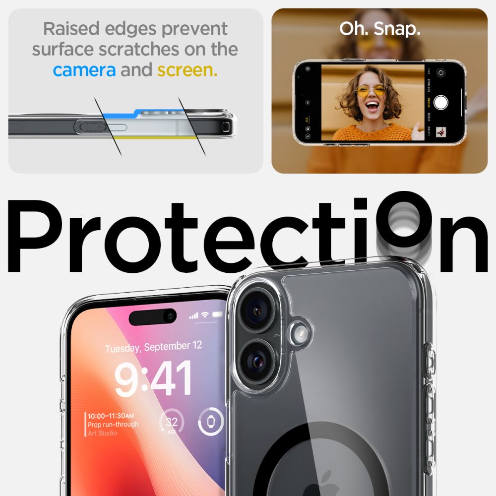 coque iphone 16 ultra hybrid spigen noir
