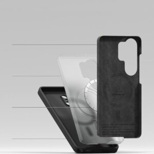 coque silicone magnetic magsafe pour samsung galaxy s26 ultra ringke noir