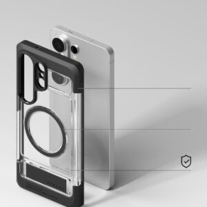 coque ux magnetic magsafe pour samsung galaxy s26 ultra ringke noir/transparent