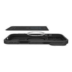 coque optik armor mag magsafe pour iphone 17 pro spigen noir
