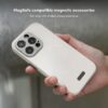 coque iphone 15 pro napa magsafe moshi brun fumé