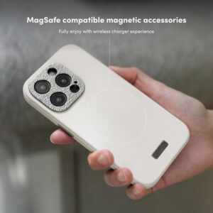 coque iphone 15 pro napa magsafe moshi brun fumé