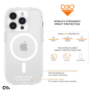 coque iphone 15 pro ultra tough d3o magsafe case mate transparent