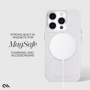 coque iphone 15 pro shimmer magsafe case mate irisé