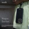 coque iphone 15 pro napa magsafe moshi blanc crème