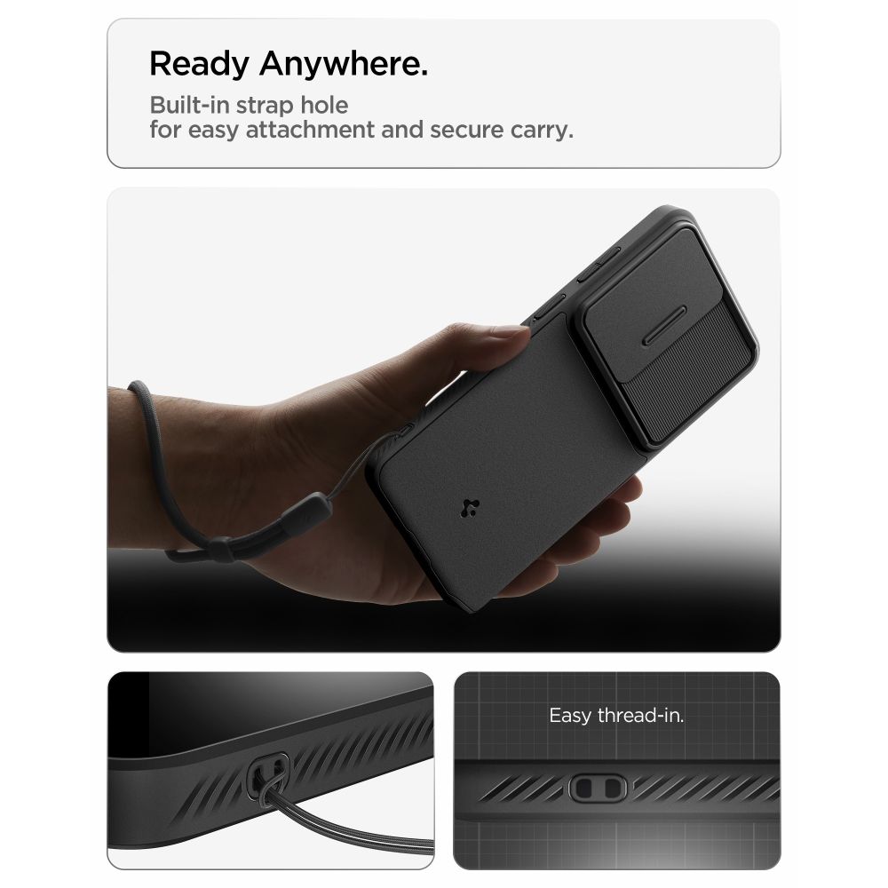 coque optik armor pour samsung galaxy s26 ultra spigen noir
