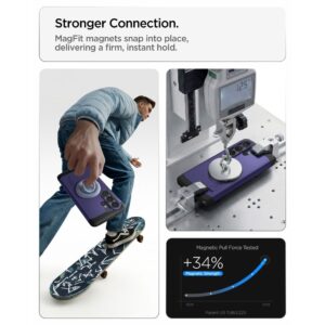 coque tough armor magsafe pour samsung galaxy s26 ultra spigen violet cendré