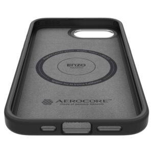 coque iphone 16e / 17e enzo aramid spigen noir mat